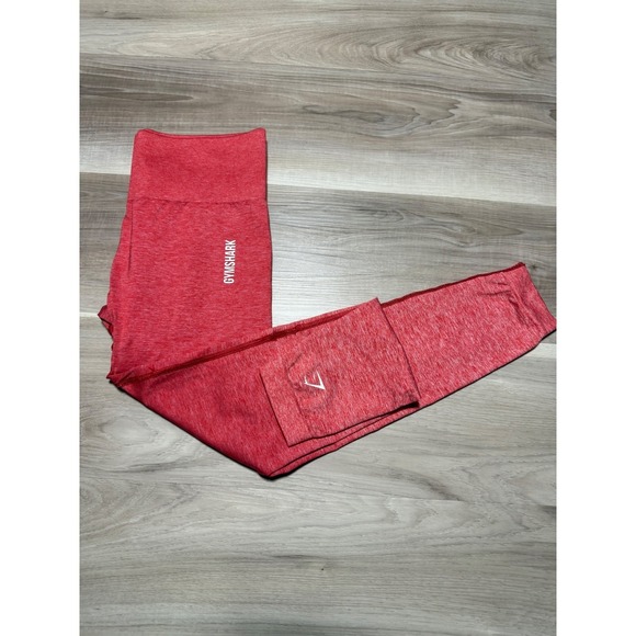 Gymshark Pants - Gymshark Vital Seamless Leggings Womens Small Red Marl High Waisted Yoga Gym